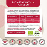 BIO Astaxanthin 12 mg pro Kapsel I 1 Glas mit 60 Kapseln I Vegan   MHD 02/2025