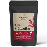 BIO Astaxanthin Biomasse 5% I 10 g Pulver mit Dosierlöffel I Vegan
