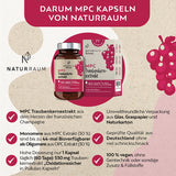 MPC Traubenkernextrakt I 1 Glas mit 60 Kapseln 530 mg pro Kapsel I Vegan