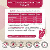 MPC Traubenkernextrakt I 50 g Pulver mit Dosierlöffel I Vegan